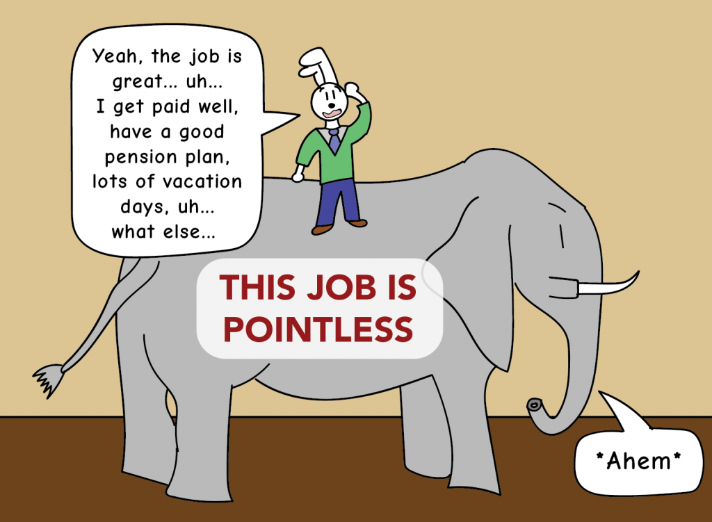 The Riddle of the Well-Paying, Pointless Job