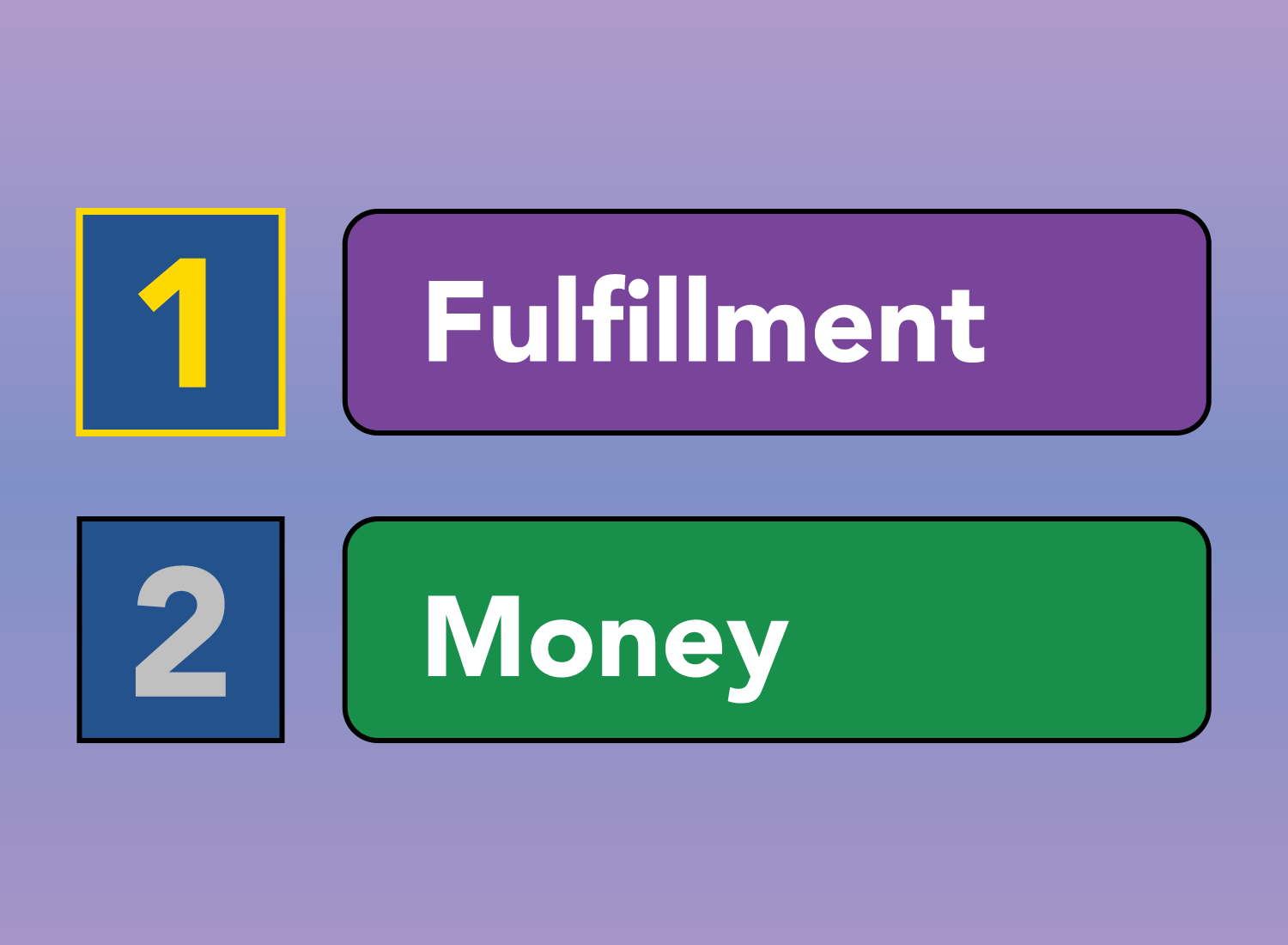 fulfillment over money - freedom in work