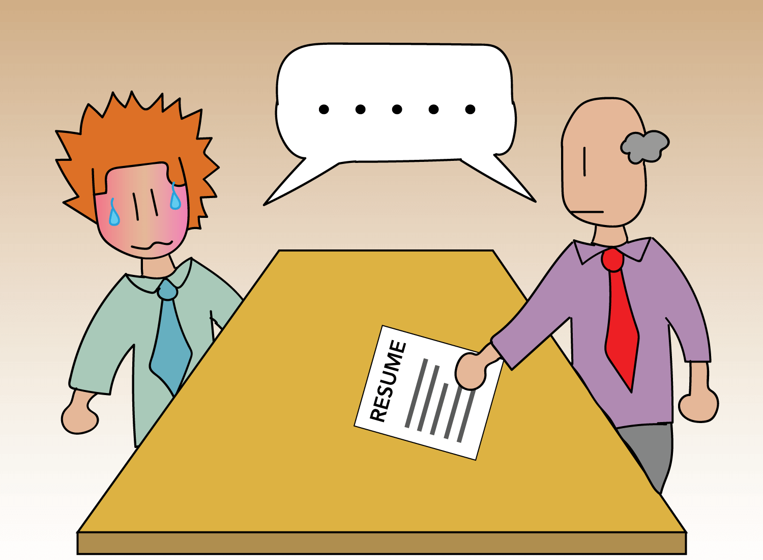 silence at a job interview