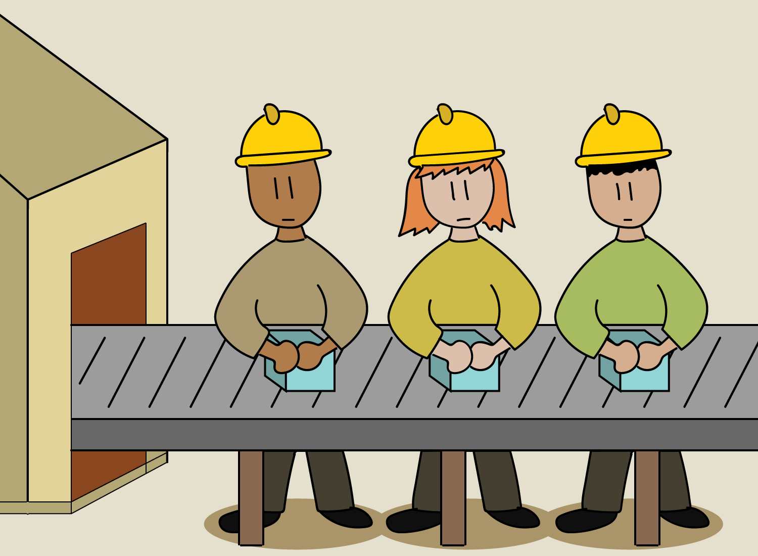 assembly line drawing
