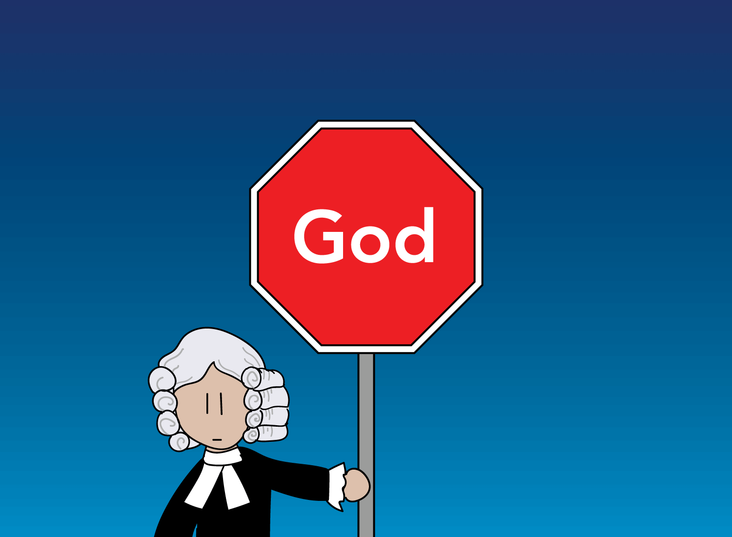 God thought stop sign