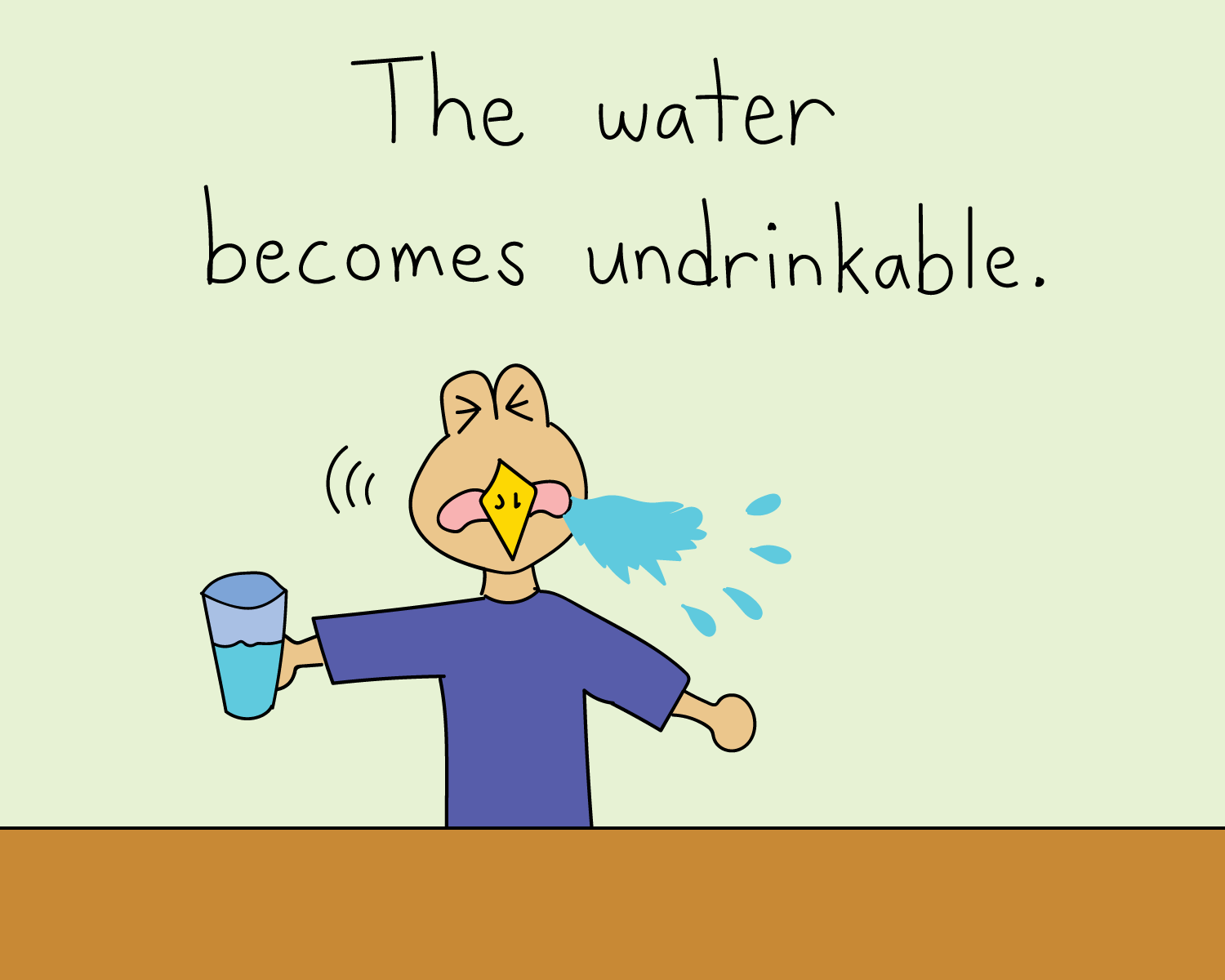 undrinkable water