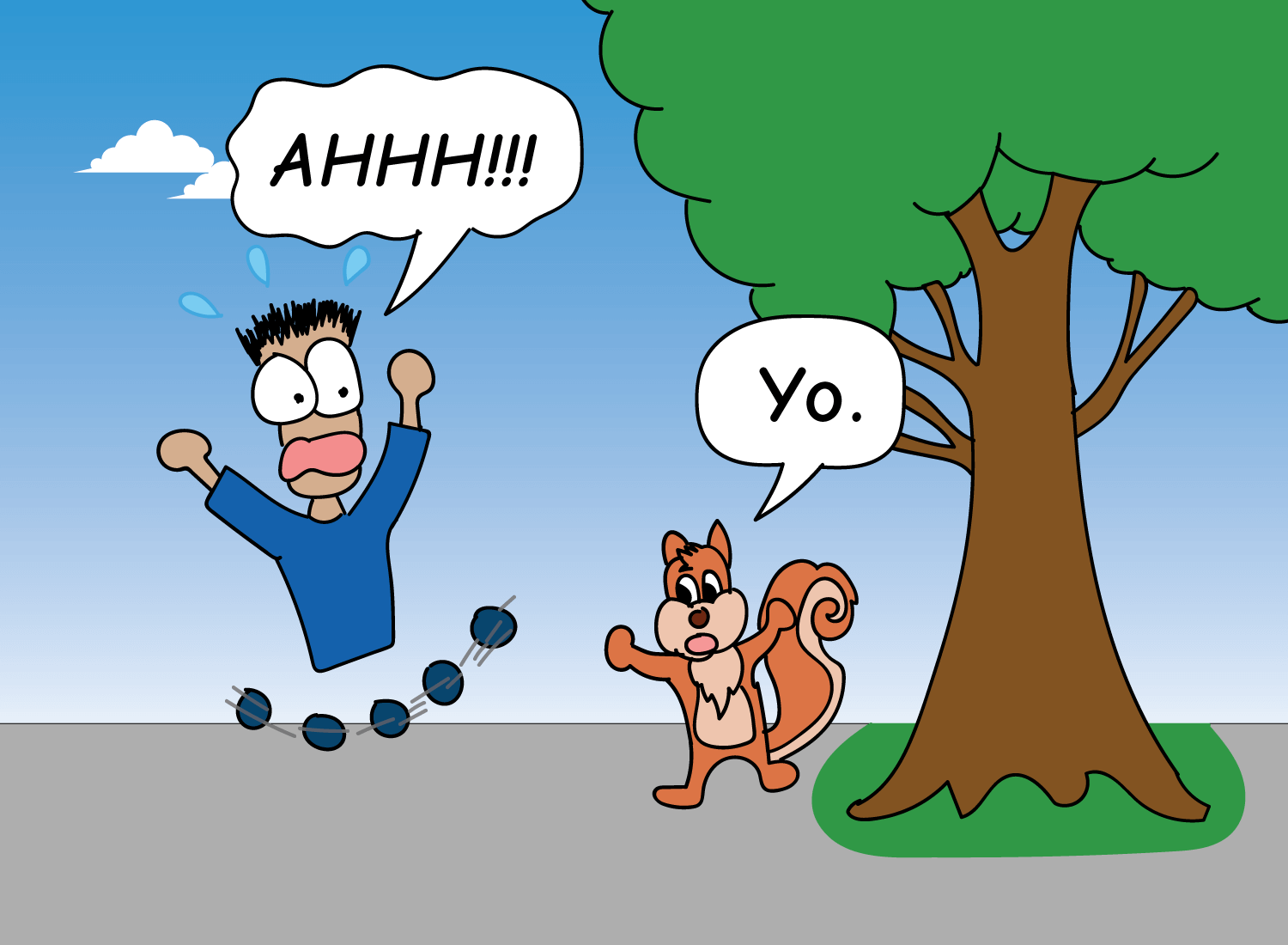 squirrel saying yo