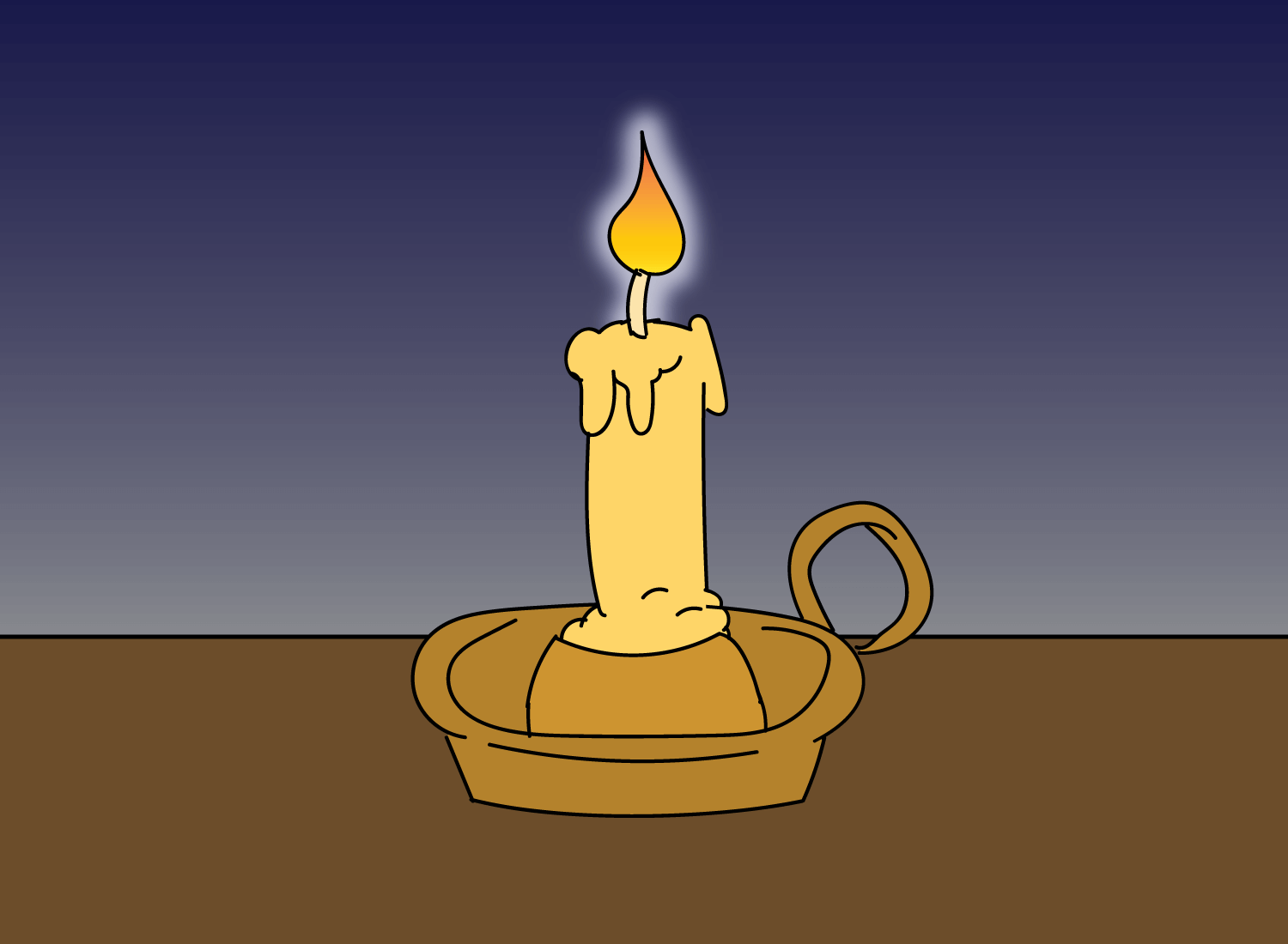 candle cartoon illustration